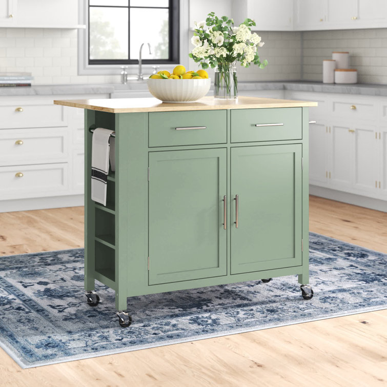 Three Posts™ Allura 42'' Wide Rolling Kitchen Island & Reviews Wayfair